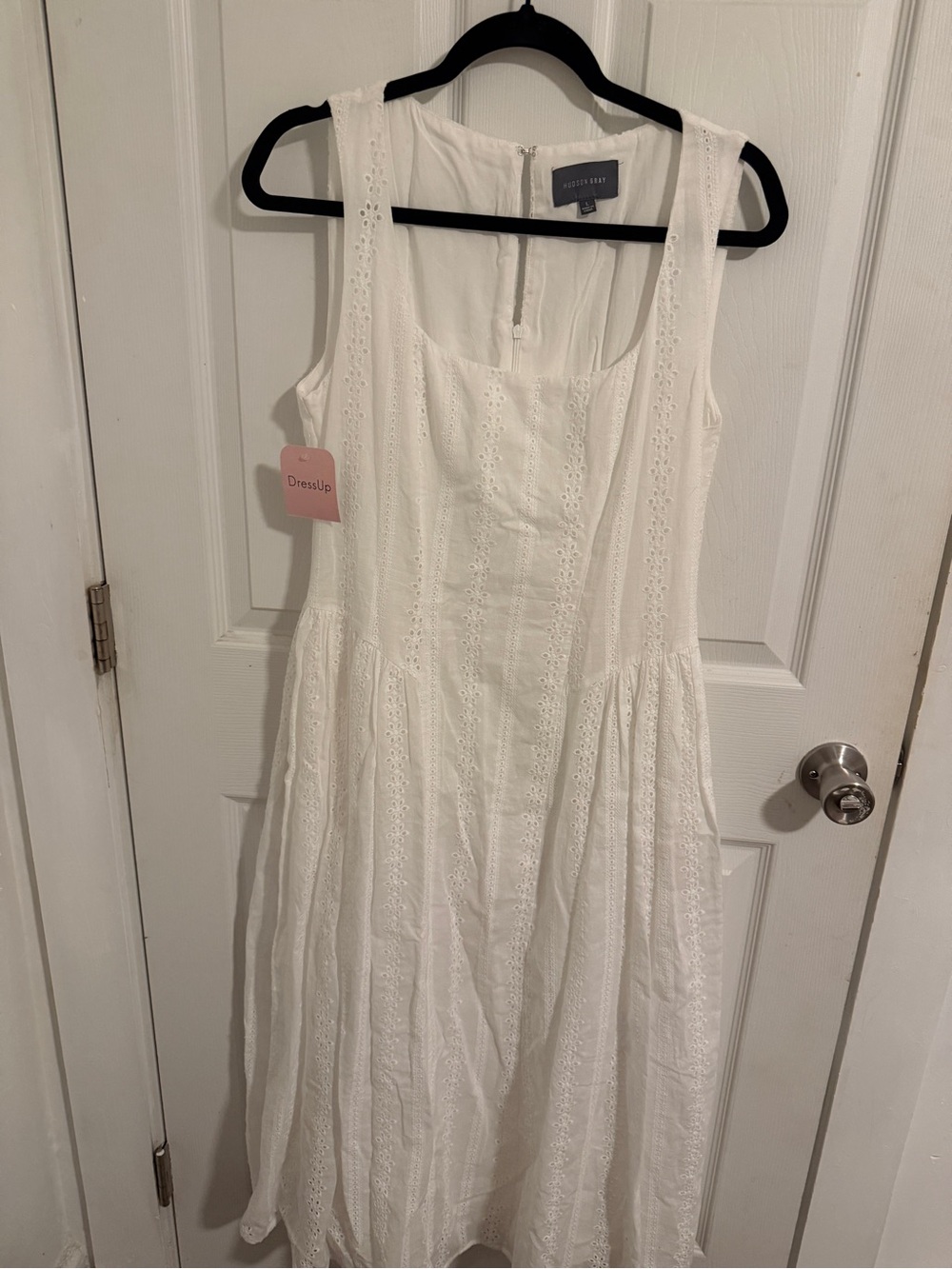 Hudson Gray White Eyelet Midi Dress
